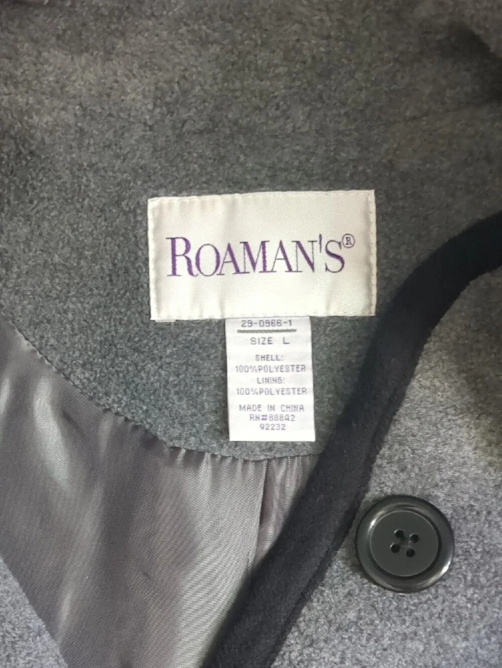 ROAMAN'S Button FALL  Jacket Si L NEVER WORN